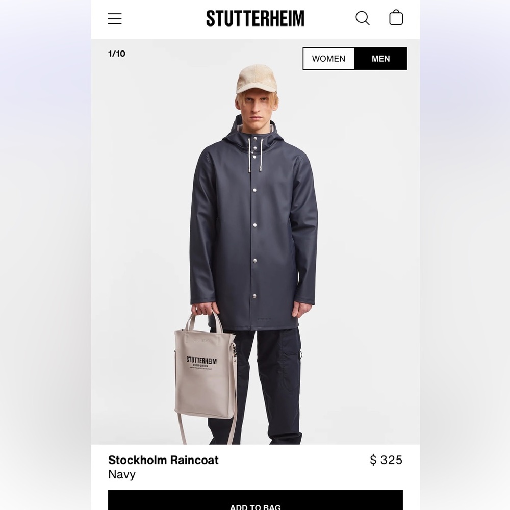 Stutterheim Stockholm Raincoat - New With Tags. Excellent condition - unworn.